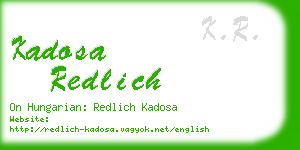 kadosa redlich business card